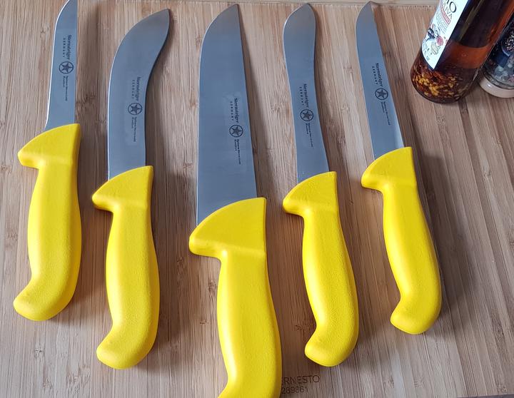 Sternsteiger Metzgermesser Set 5-teilig Gelb
