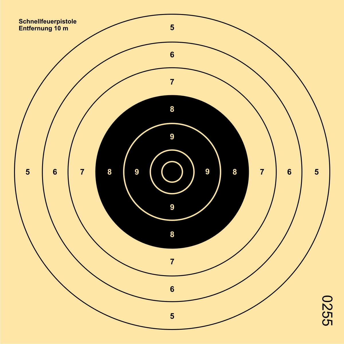 Schnellfeuer-Pistolenscheibe