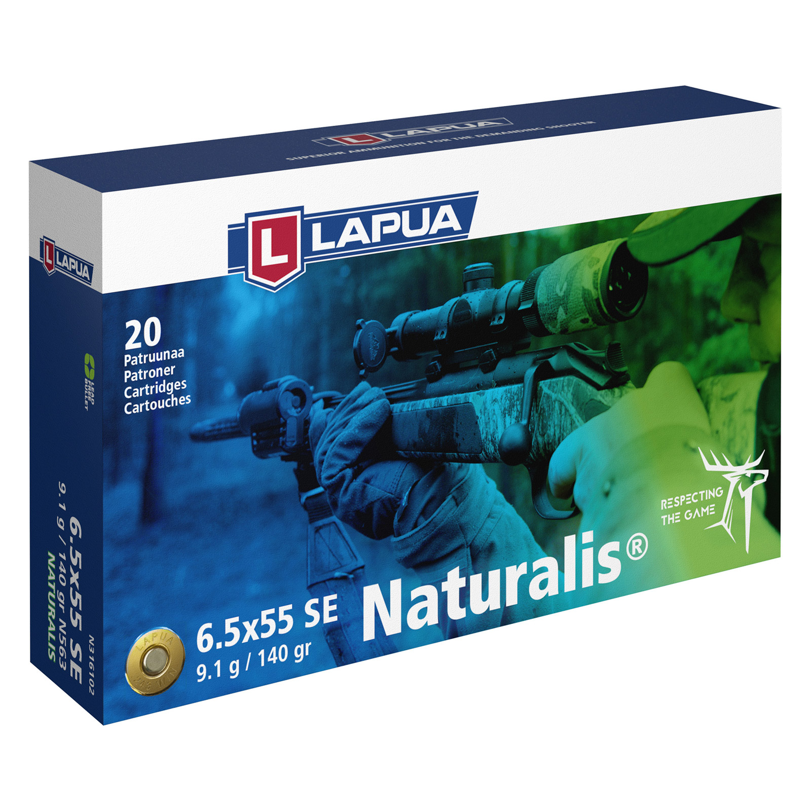Lapua 6,5x55 Naturalis 9,1g / 140gr