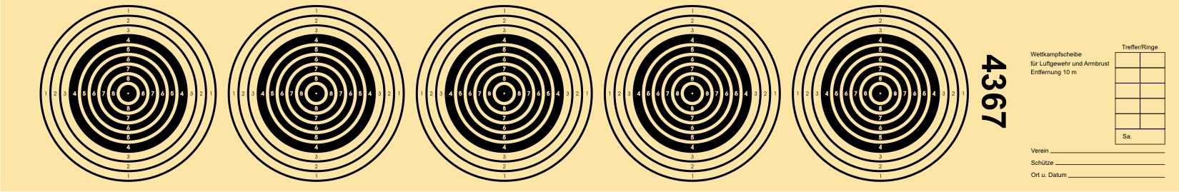 Luftgewehr-Streifen 5er