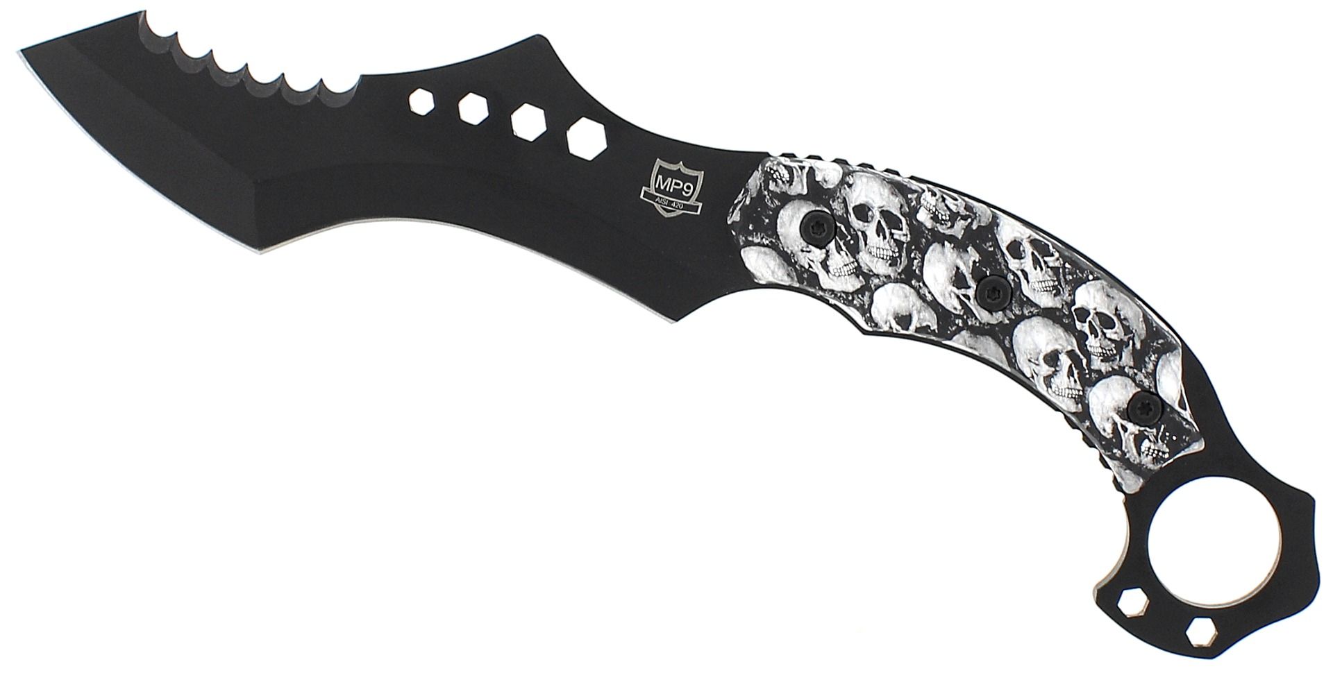 MP 9 White Skulls Karambit