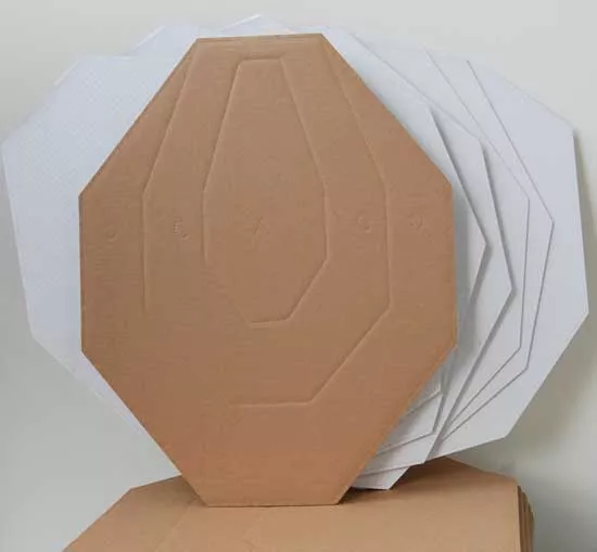 IPSC Cardboard Targets White Back 100 Pack IPSC Cardboard Targets White Back 100 Pack