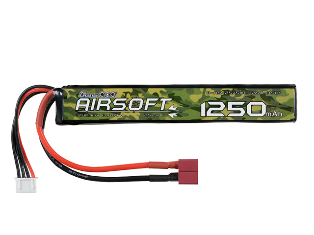 Gens Ace 25/50C 1250MAH 3S1P 11.1V Airsoft Lipo-Akku mit T-Stecker