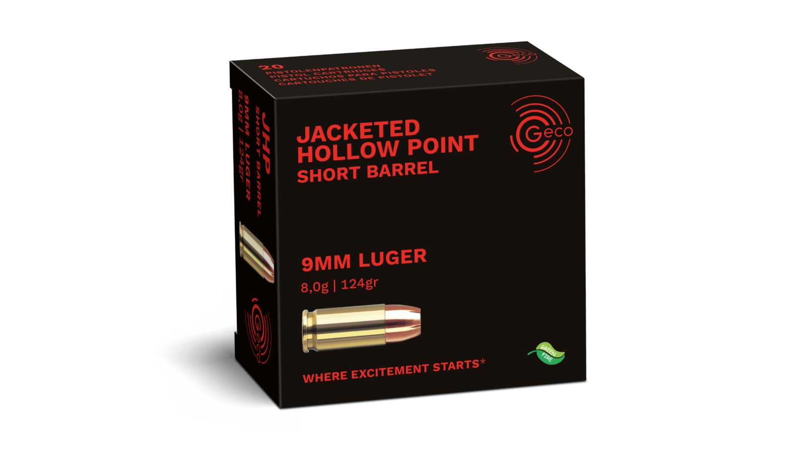 Geco 9mm Luger Hohlspitz 8,0g / 124gr