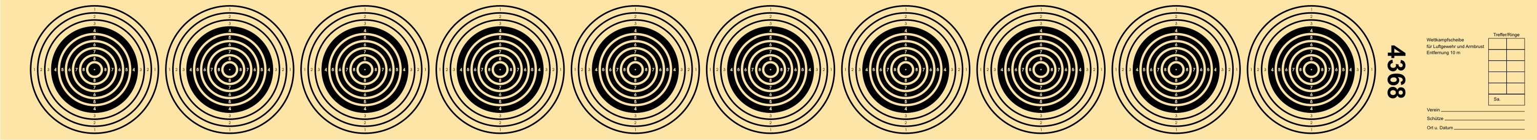 Luftgewehr-Streifen 10er