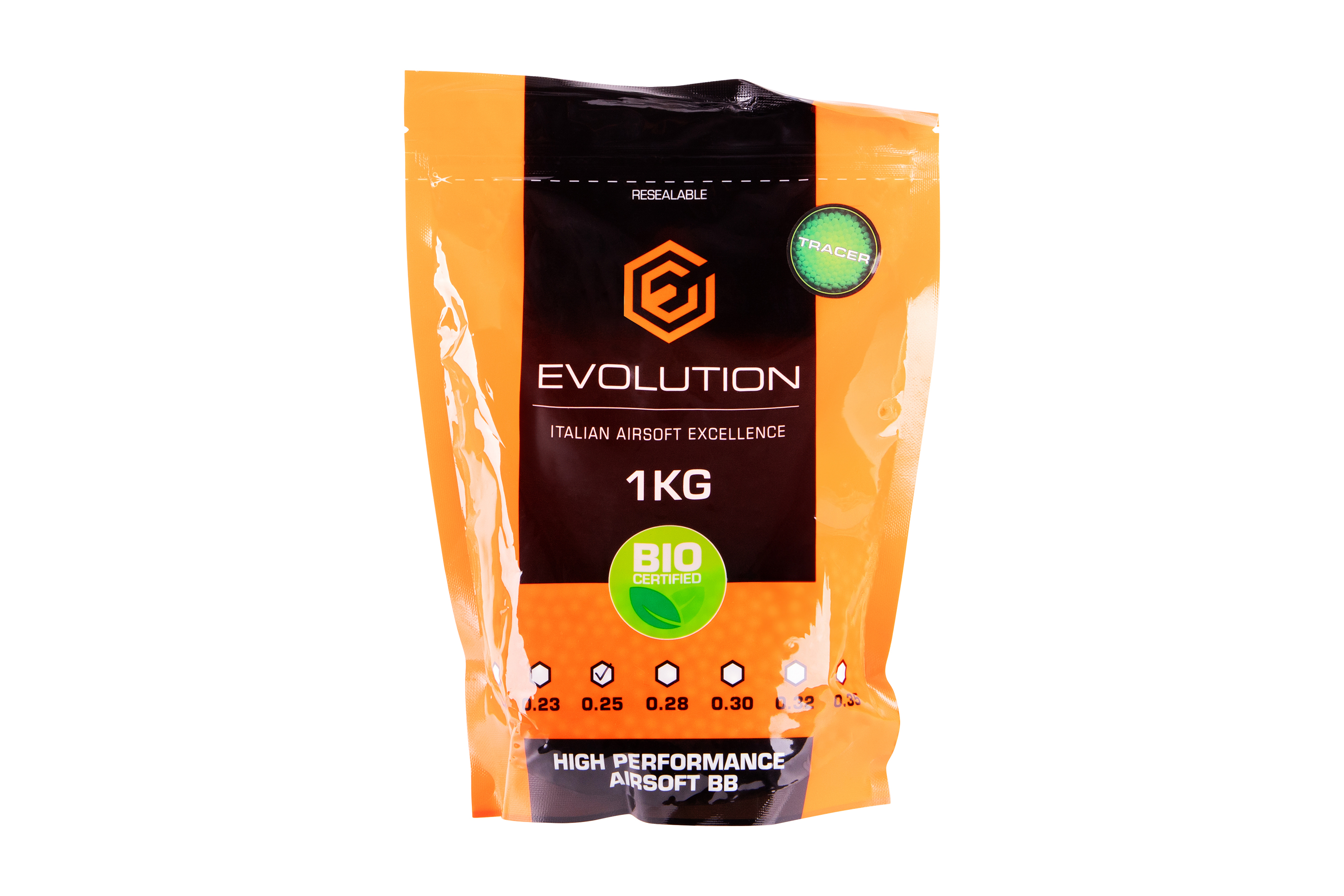 Evolution High Performance Airsoft BIO Tracer BBs 6 mm 0,25 g 