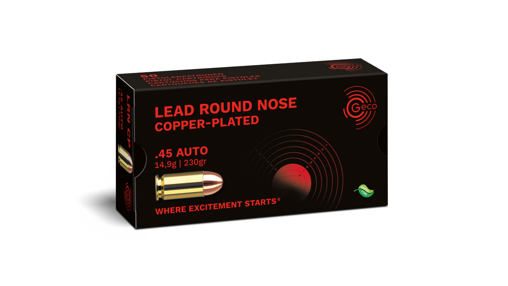 Geco .45 ACP Blei-Rundkopf-Verkupfert 14,9g / 230gr