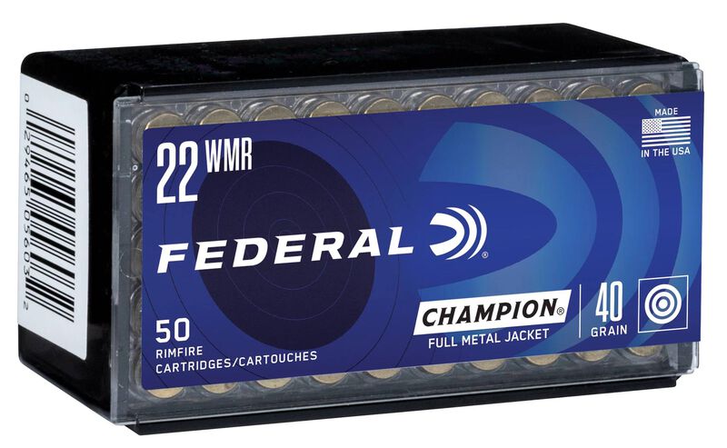 Federal Champion Training 22 WMR Full Metal Jacket 2,5g / 40gr Federal Champion Training 22 WMR Full Metal Jacket 2,5g / 40gr