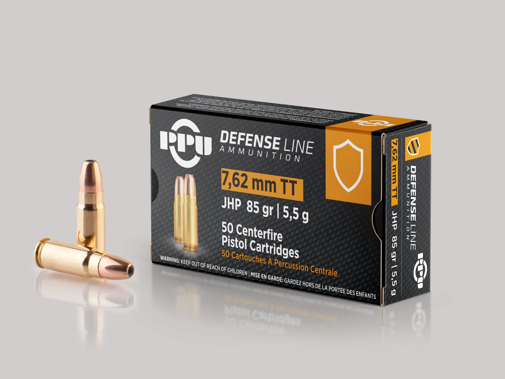 PPU 7,62 Tokarev 5,5g / 85grs JHP