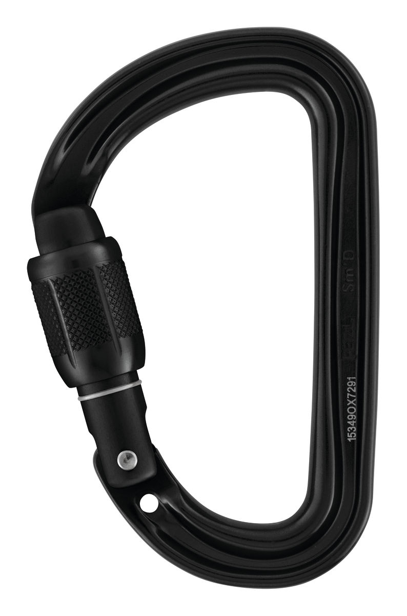 Petzl SM´D SCREW-LOCK Black Ultraleichter asymmetrischer Karabiner