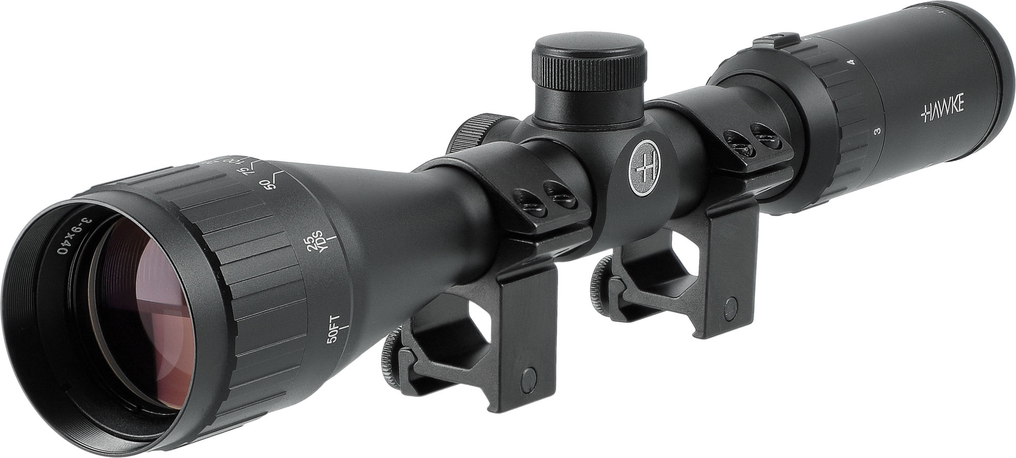 Hawke Fast Mount 3-9x40 AO (Mil Dot) 1/4 MOA