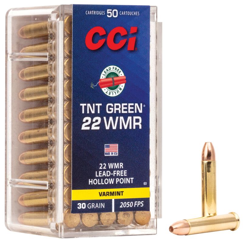 CCI .22WMR TNT Green Speer TNT Green Hollow Point 1,9g / 30gr CCI .22WMR TNT Green Speer TNT Green Hollow Point 1,9g / 30gr