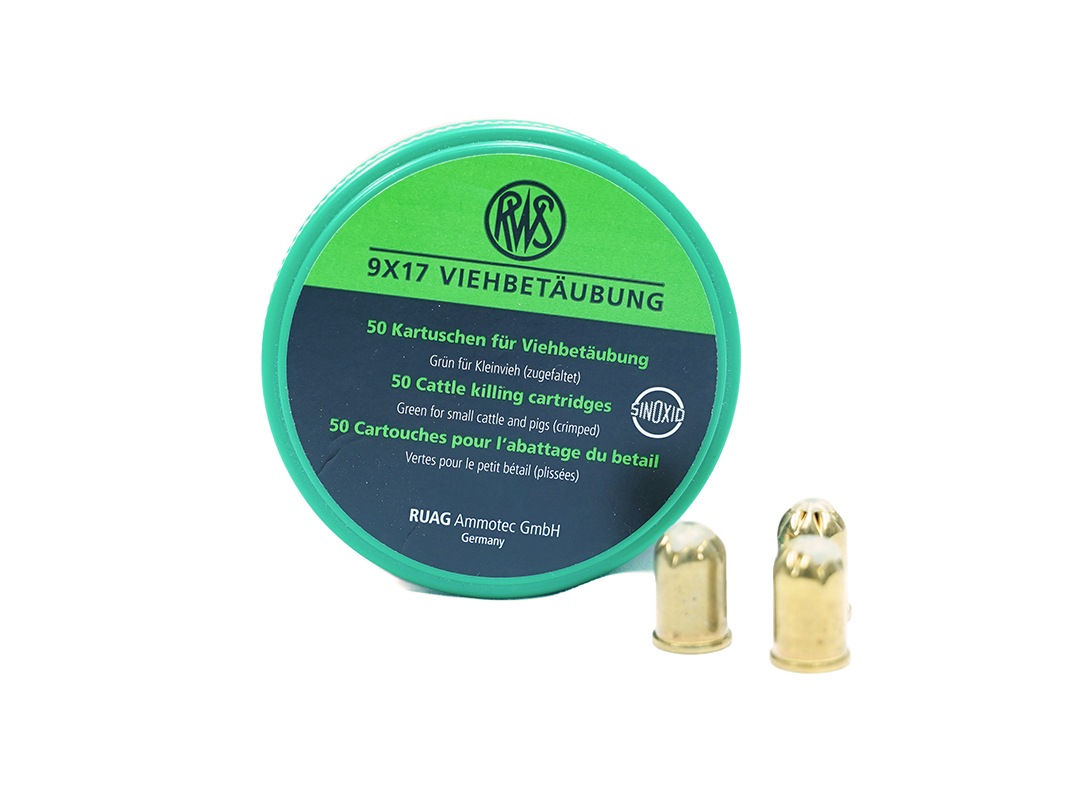 A7309155 RWS 9X17 mm Grün Viehbetäubungskartuschen für Kleinvieh