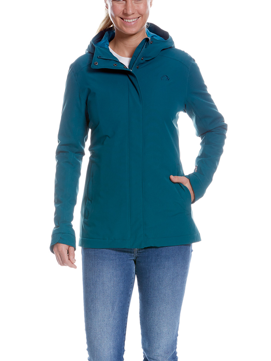 8413063a Tatonka Jons Womens Hooded Jacket Teal Green