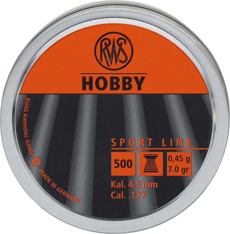 csm_RWS-Luftgewehrkugeln-Dose-Hobby-Kal_4_5mm-0_45g-2136406-frontal_ba4a52d78f RWS Hobby 4,5mm Diabolo