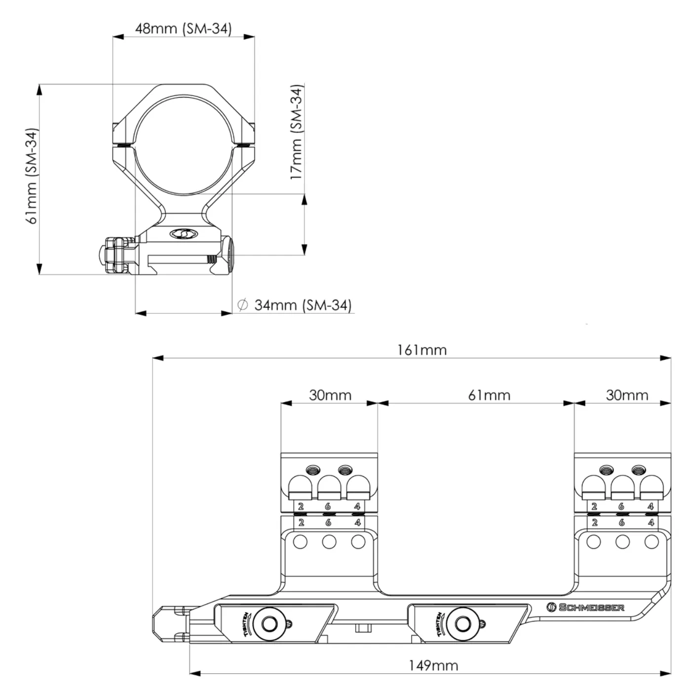 Schmeisser SM34 Scope Mount
