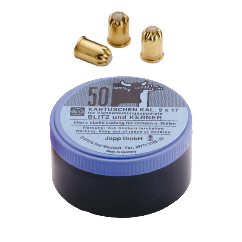 47862_2018 Kerner 9mm blau Viehbetäubungspatronen