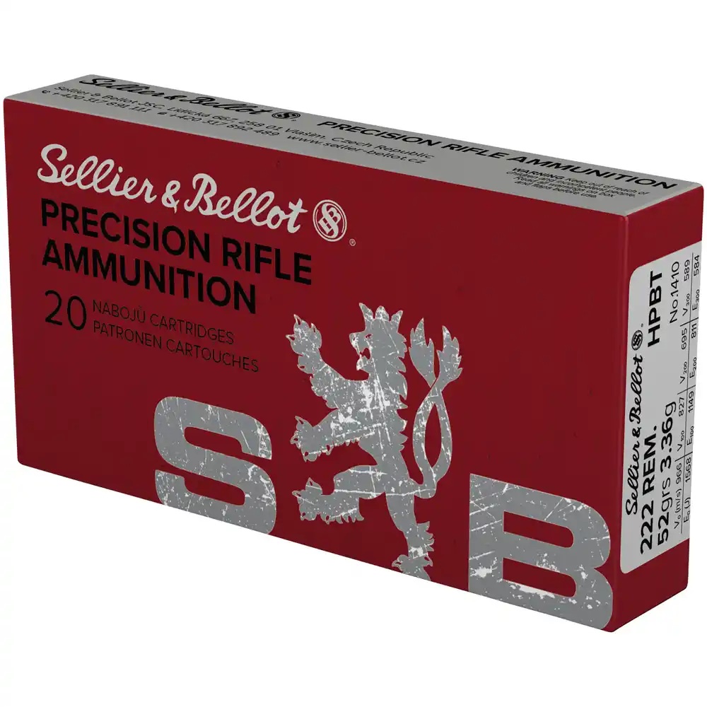 Sellier & Bellot .222 Rem. HPBT OTM 3,4g / 52gr Sellier & Bellot .222 Rem. HPBT OTM 3,4g / 52gr