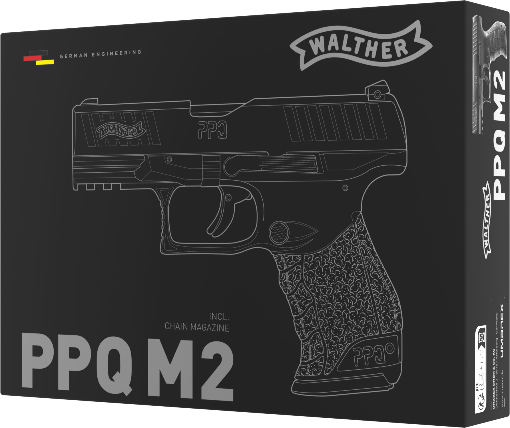 Walther PPQ M2 Co2-Pistole 4,5mm(.177) Diabolo