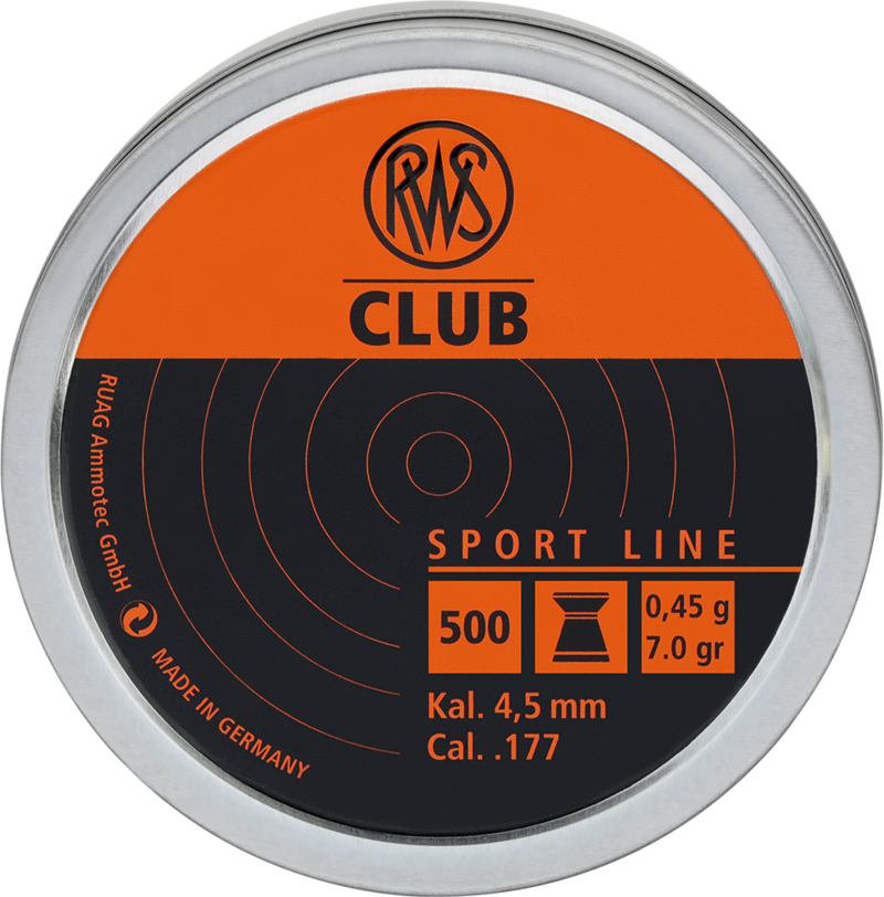 csm_RWS-Luftgewehrkugeln-Dose-Club-Kal_4_5mm-0_45g-2136198-frontal_71fea89c9d RWS Club 4,5mm Diabolos