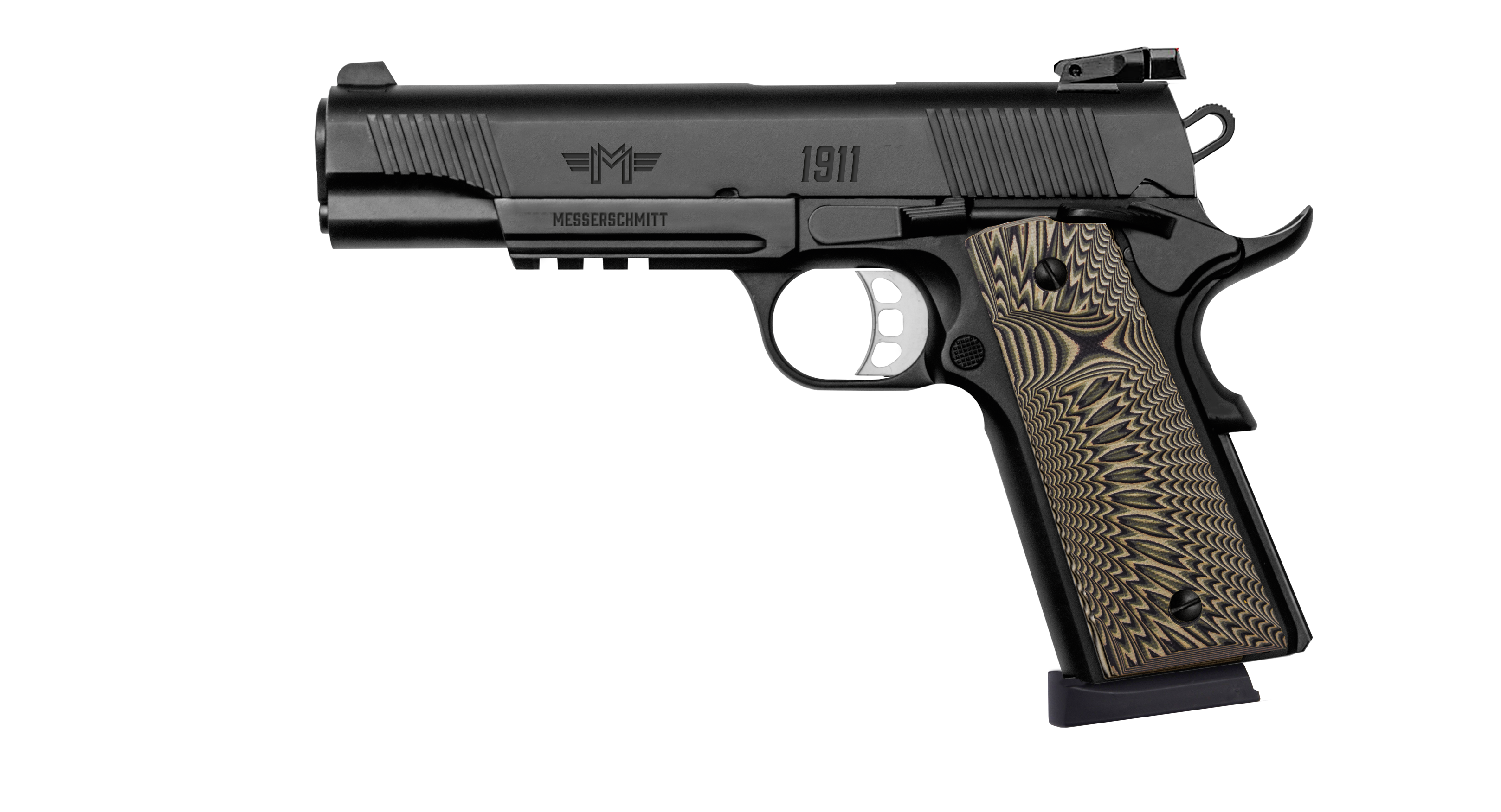 45-ACP-Black-Messerschmitt-links Messerschmitt ME1911 Pistole .45 CP