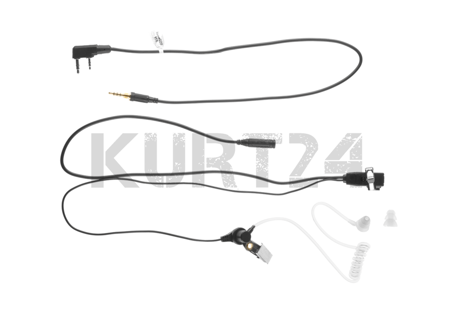 18830 Z-Tac FBI Style Acoustic Headset Kenwood Connector
