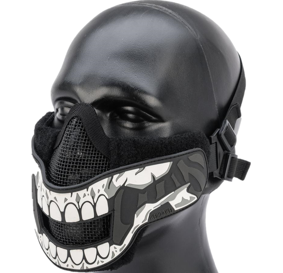 600 OneTigris "Face Off" Faltbare Mesh-Halbmaske Skull