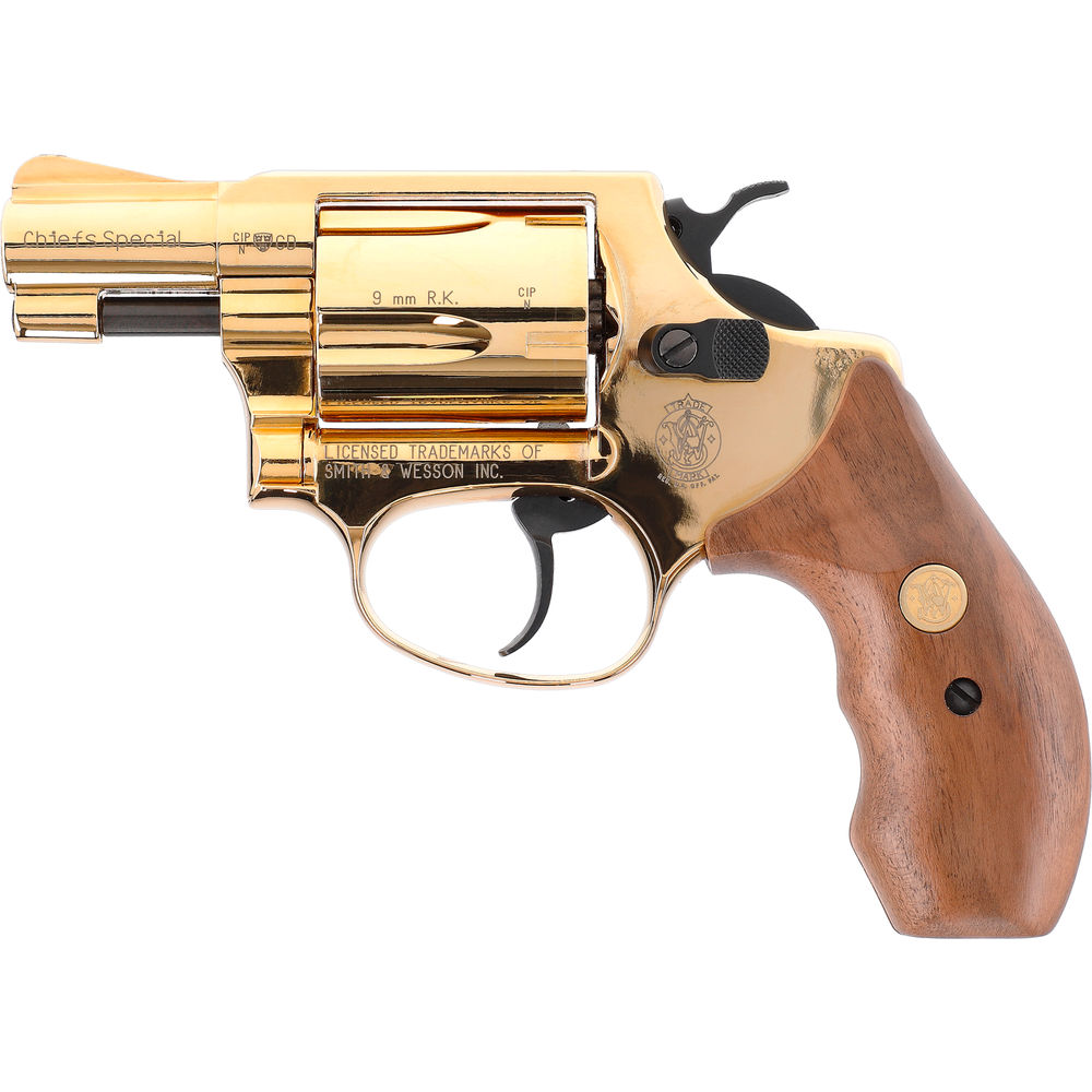Smith & Wesson Chiefs Special Schreckschussrevolver 9mm R.K. Gold Smith & Wesson Chiefs Special Schreckschussrevolver 9mm R.K. Gold