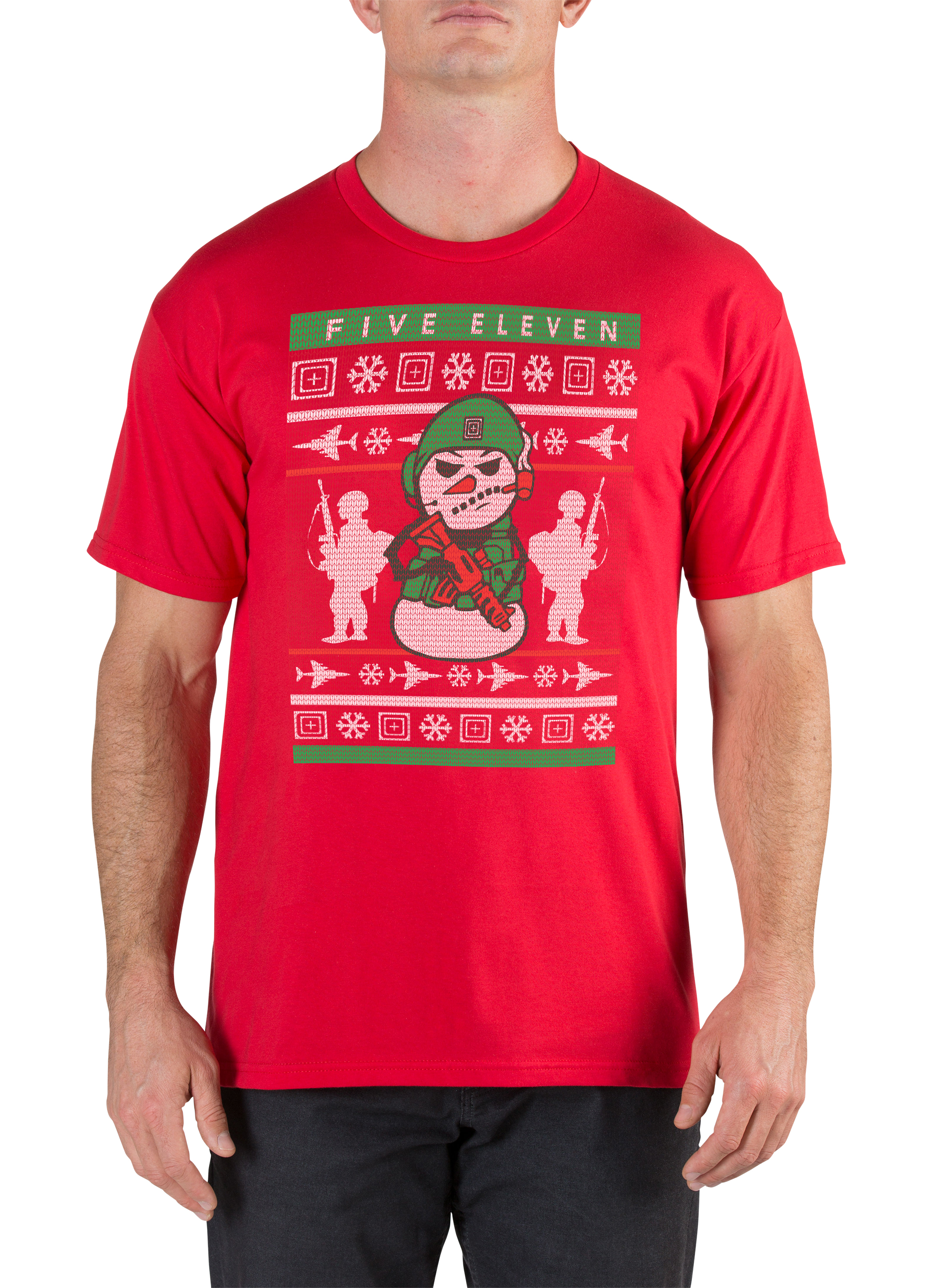 schneedude2 5.11  Holiday Ugly T-Shirt Range Red