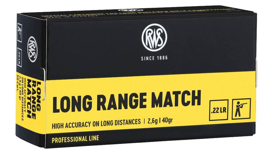 RWS .22 Long Range Match 2,6g / 40gr RWS .22 Long Range Match 2,6g / 40gr