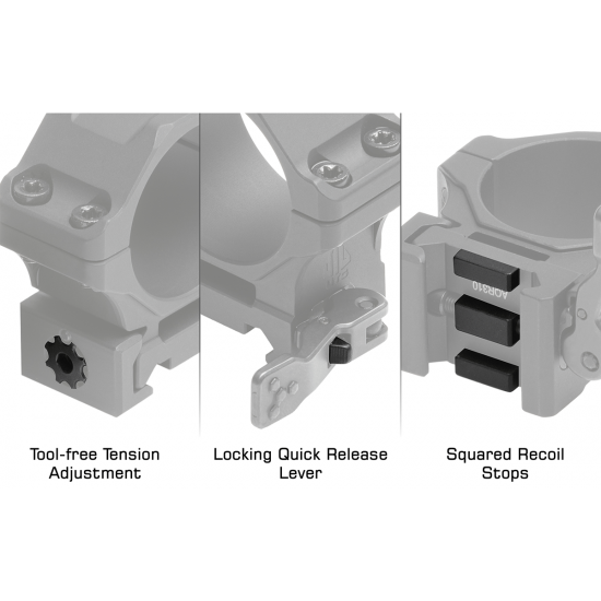 UTG Accu-Sync 30 mm QR Picatinny Scope Rings