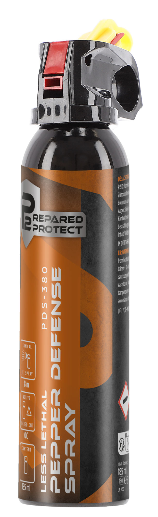 P2P PDS-380 Pfefferspray konischer Strahl 185 ml