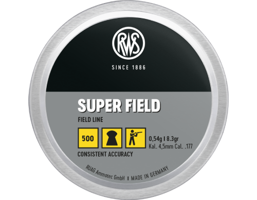 2317162_RWS_4-5mm-177_superfield_0-54g_tin_500 RWS Super Field 4,5mm Diabolo 0,54g / 8,3gr