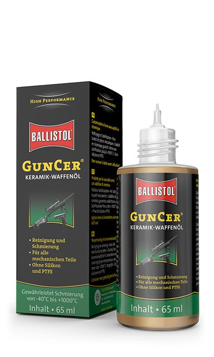 22169_Waffenpflege_GunCerKeramikWaffenoel_Drueckflasche_65mlhdauTFJTknept Ballistol Waffenöl GunCer