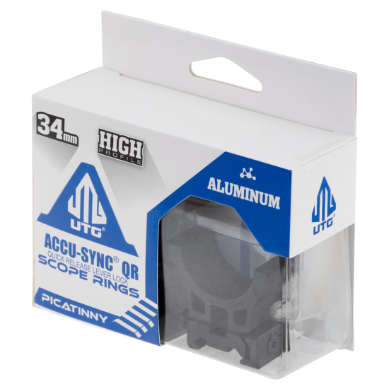 UTG Accu-Sync 34 mm QR Picatinny Scope Rings