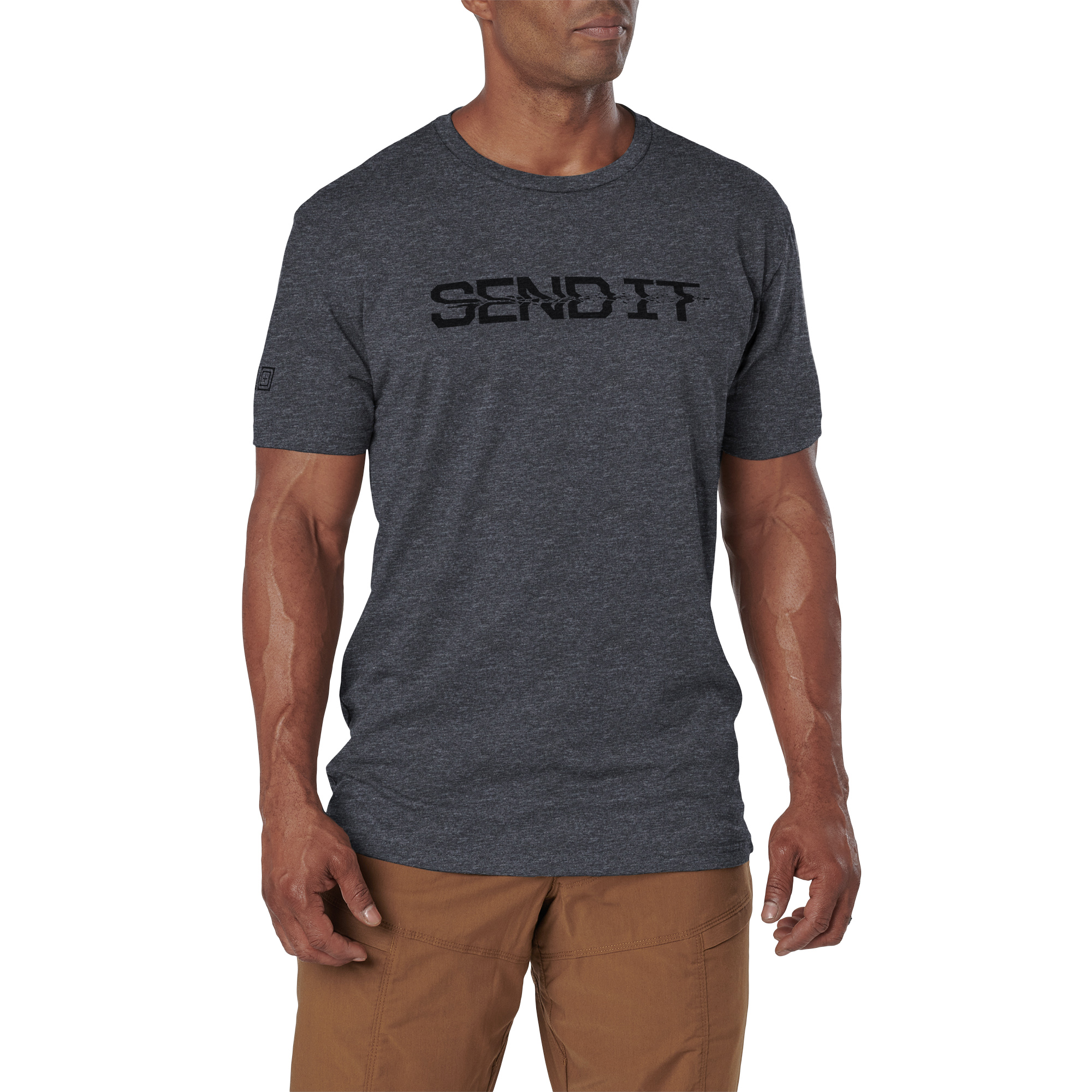 41280ZI-SEND-IT-SS-TEE-CHARCOAL-HTR_SH 5.11 Send IT T-Shirt