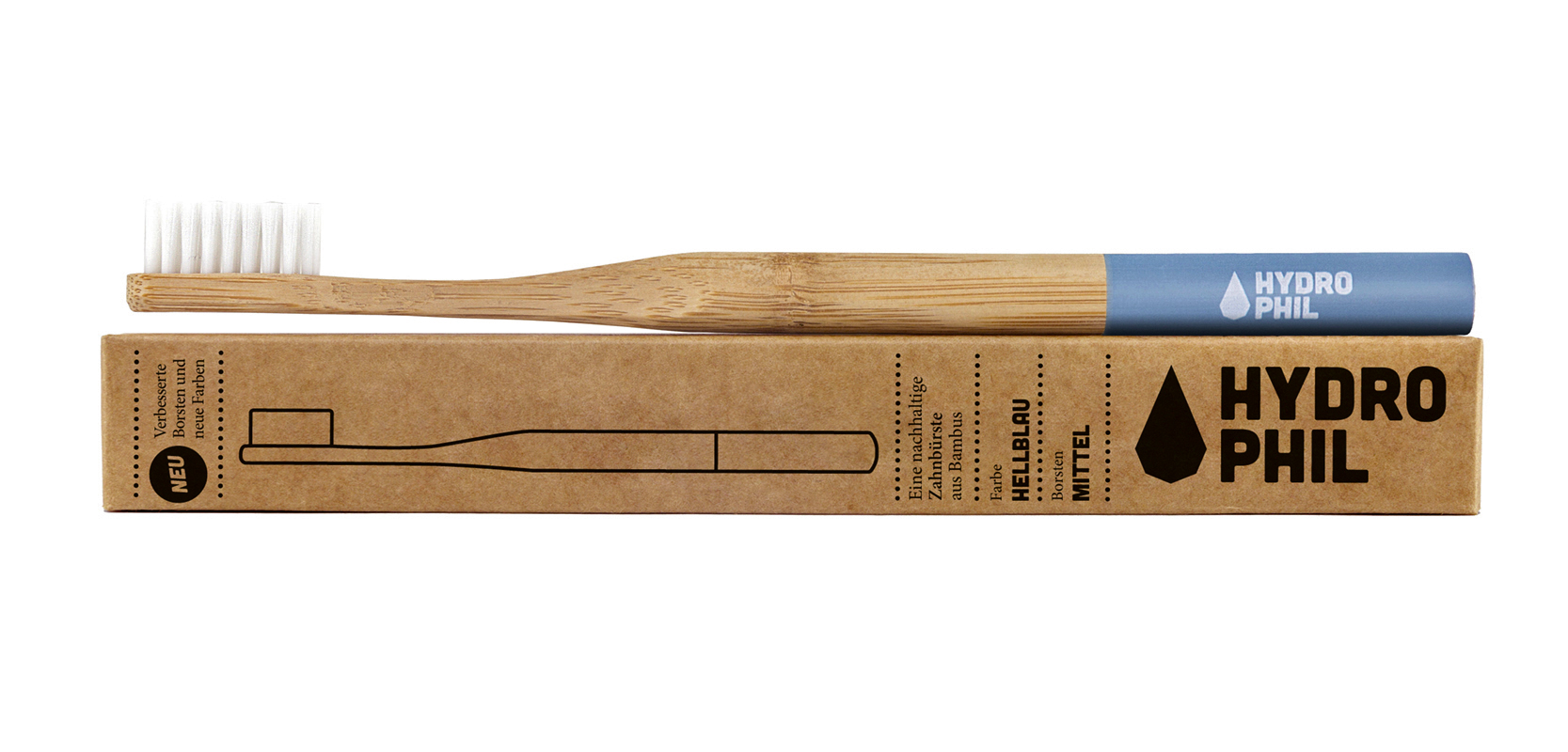 840505 Hydrophil Zahnbürste Bambus blau