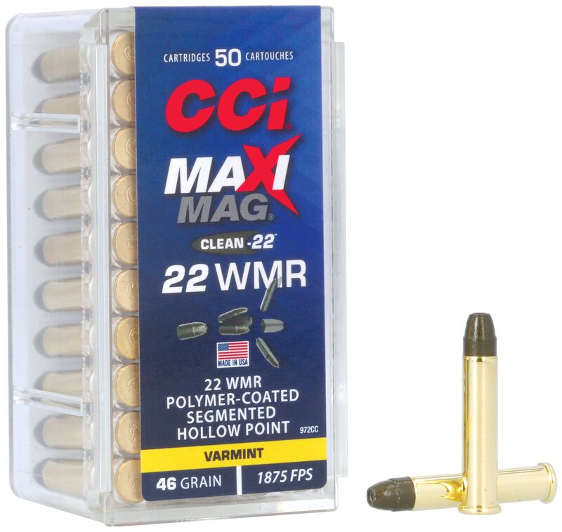 CCI  .22 WMR MAXI-MAG SHP 2,9g / 46gr CCI  .22 WMR MAXI-MAG SHP 2,9g / 46gr