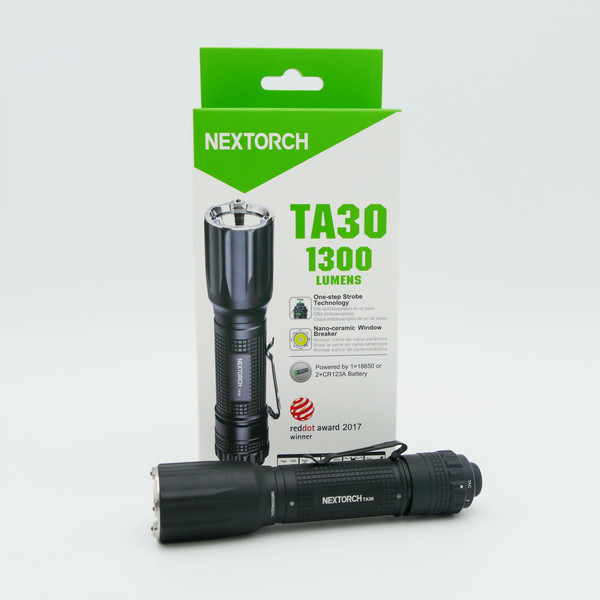 Nextorch-TA30-Tactical-LED-Taschenlampe-1300-Lumen-Kopf-mit-Nano-Keramik-Glasbrecher-Stroboknopfunktion-TA30S-2019-TA30S-1566-Taschenlampe-Led-Taschenlampe-Senioren-Taschenlampe