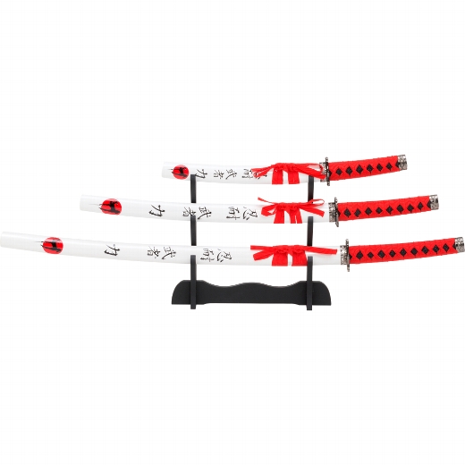 8500a_g Haller Samuraigarnitur withe and red 4 tlg.