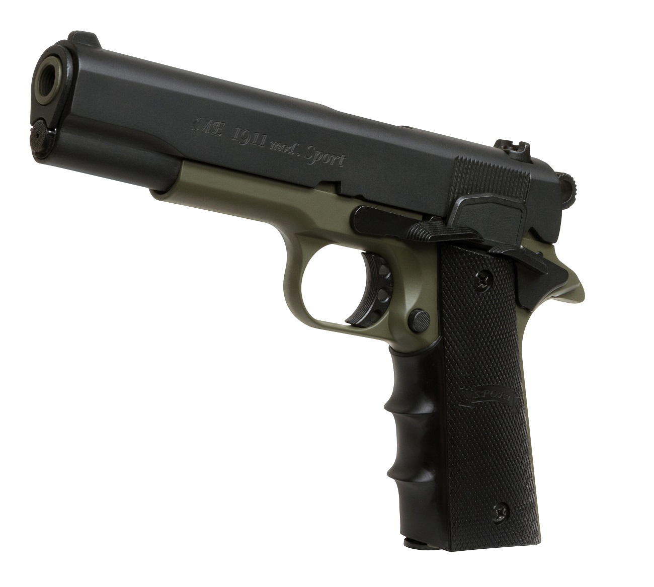 black-dark-olive ME 1911 Sport Schreckschusspistole 9mm P.A.K.
