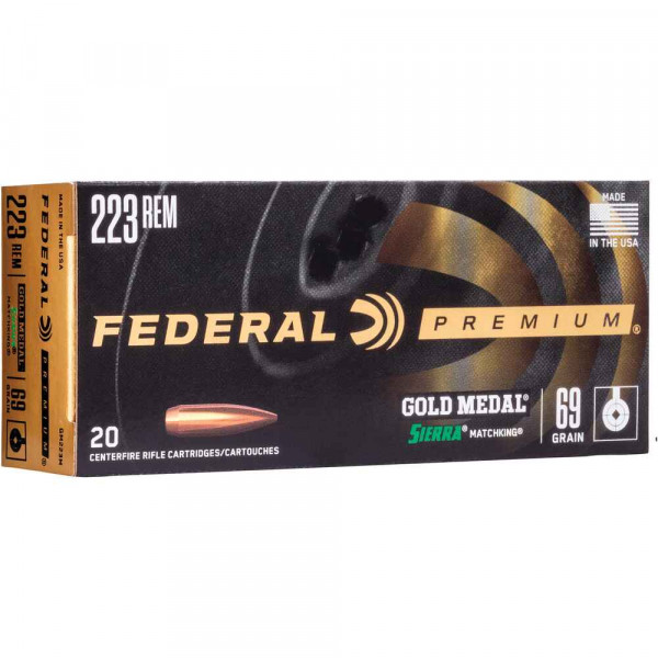 Federal .223 Rem. Premium Gold Medal Sierra MatchKing 69 grs.