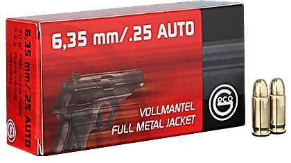 Geco 6,35 Browning Vollmantel-Rundkopf 3,2 g