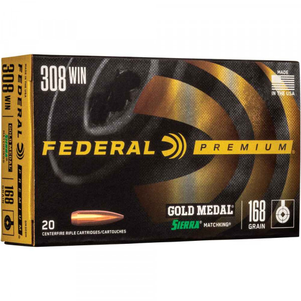 Federal Premium .308 Win Gold Medal Sierra Match King 168gr / 10,9g