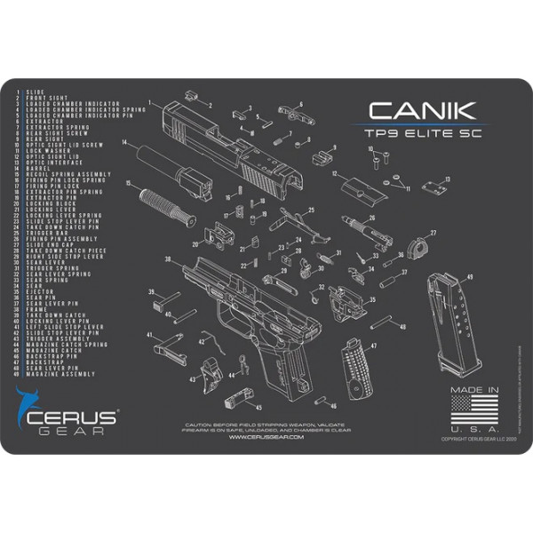 Cerus Gear Canik TP9 Elite SC Handgun Cleaning Mat