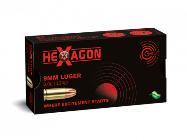 Geco 9mm Luger Hexagon 8,0g / 124gr