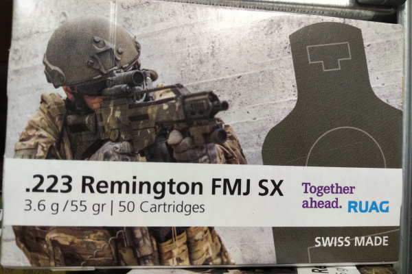Ruag .223 Remington FMJ SX 3,6g / 55gr