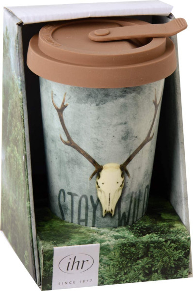 Porzellan Kaffeebecher To Go "Stay Wild"