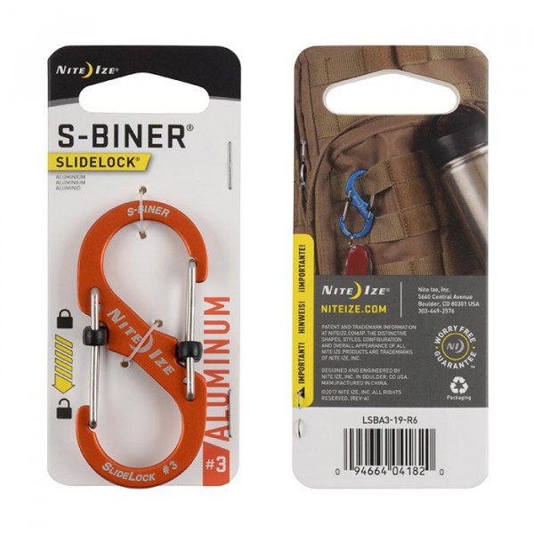 S-Biner® SlideLock® Aluminum orange #3