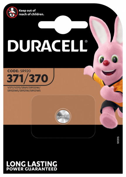 Duracell Silberoxid Uhrenbatterie 371-370-SR920SW 1er Blister